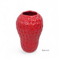 Ваза керамическая Клубника h25 х d9 см, FA60-37 - вид 3 миниатюра