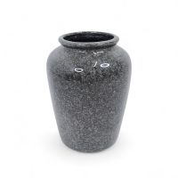 Ваза керамическая Гранит h20 х d9 см, серый, FA60-22 - вид 1 миниатюра