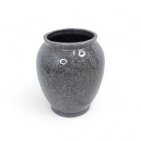 Ваза керамическая Гранит h23 х d12 см, серый, FA60-23 - вид 1 миниатюра
