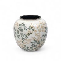 Ваза керамическая Веточка h17 х d11 см, молочный, FA60-25 - вид 1 миниатюра