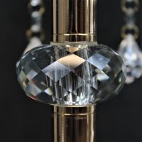 Стойка для цветочных композиций h75 см, хром/хрусталь, золото, W42-4 - вид 4 миниатюра