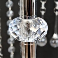 Стойка для цветочных композиций h94 см, хром/хрусталь, серебро, W42-5 - вид 5 миниатюра