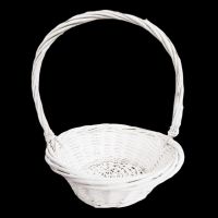 Корзина 34 (с ручкой 40) х 14 см, № 2 круглая, белый, 8115 - вид 1 миниатюра
