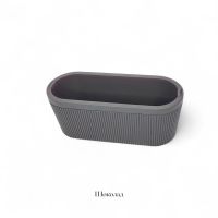 Кашпо пластиковое с дренажной системой Овальное h16 х 40 х 16 см, FA57-28 - вид 1 миниатюра