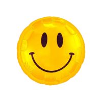 Шар фольгированный Смайл 18&quot;, желтый