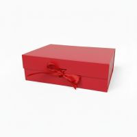 Коробка прямоугольная складная с бантом h9 х 28 х 20 см, FA54-15 - вид 4 миниатюра