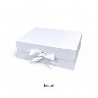 Коробка прямоугольная складная с бантом h12 х 33 х 25 см, FA54-16 - вид 2 миниатюра