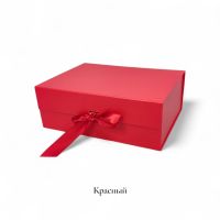 Коробка прямоугольная складная с бантом h18 х 39 х 25 см, FA54-18 - вид 1 миниатюра