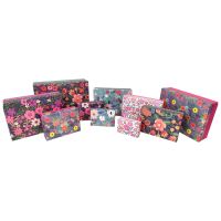 Коробка прямоугольная Цветочный микс, набор из 10 шт, FA54-22 - вид 1 миниатюра