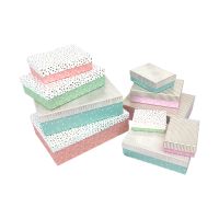 Коробка прямоугольная Разноцветный микс, набор из 10 шт, FA54-23 - вид 1 миниатюра