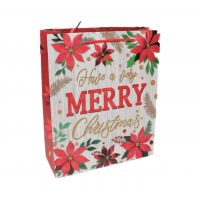 Сумка бумажная 26 х 32 х 10 см, Merry Chrismas, микс, Z12-2 - вид 1 миниатюра