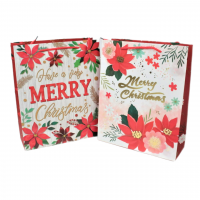 Сумка бумажная 26 х 32 х 10 см, Merry Chrismas, микс, Z12-2 - вид 1 миниатюра