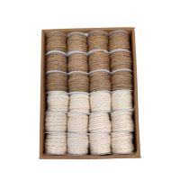 Лента Джутовая Косичка 0.5 см х 3 м, 24 шт, натуральный/отбеленный, P87-15 - вид 1 миниатюра