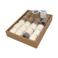 Лента Джутовая Косичка 0.5 см х 3 м, 24 шт, натуральный/отбеленный, P87-15 - вид 3 миниатюра