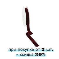 Лента бархатная двухсторонняя ПРЕМИУМ 4 см х 25 ярдов, бордовый, FA4-46 - вид 1 миниатюра