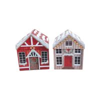 Коробка подарочная Новогодний домик, набор из 4 шт, FA39-104