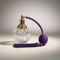 Флакон для парфюма Винтаж h11 см, стекло/металл/текстиль, FA62-6 - вид 10 миниатюра