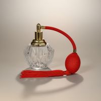 Флакон для парфюма Винтаж h11 см, стекло/металл/текстиль, FA62-6 - вид 11 миниатюра