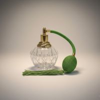 Флакон для парфюма Винтаж h11 см, стекло/металл/текстиль, FA62-6 - вид 12 миниатюра