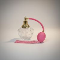 Флакон для парфюма Винтаж h11 см, стекло/металл/текстиль, FA62-6 - вид 13 миниатюра