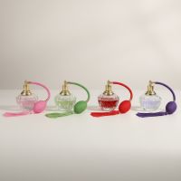 Флакон для парфюма Винтаж h11 см, стекло/металл/текстиль, FA62-6 (прозрачный/черный)