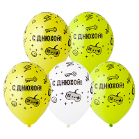 Надувные шары С Днюхой Геймер 14", 25 шт - вид 1 миниатюра