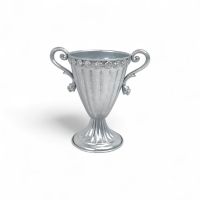 Кашпо металлическое Кубок Винтаж h20 х d13 см, серебро, FA63-2