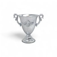 Кашпо металлическое Кубок Винтаж h21 х d16 см, серебро, FA63-3