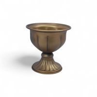 Кашпо металлическое Винтаж h13 х d13 см, бронза, FA63-10