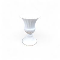 Кашпо металлическое Винтаж h22 х d15 см, белый/золото, FA63-23