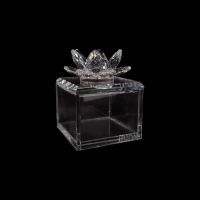 Шкатулка стеклянная Лотос h6(10) х 8 х 8 см, FA62-8