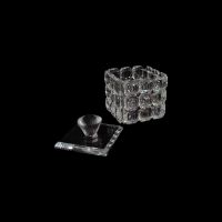 Шкатулка стеклянная Кристалл h7(10) х 8 х 8 см, FA62-9 - вид 2 миниатюра