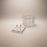 Шкатулка стеклянная Кристалл h7(10) х 8 х 8 см, FA62-9 - вид 3 миниатюра