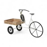 Подставка металлическая для цветов Велосипед h87 х 52 х 150 см, черный/белый, FA59-10