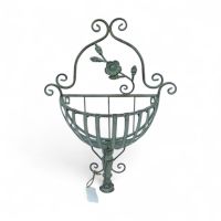 Подставка металлическая для цветов настенная h60 х 32 х 16 см, оливковый, FA59-9