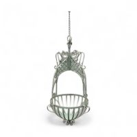 Подставка металлическая для цветов на подвесе h89(44) х d32 см, оливковый, FA59-16