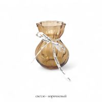 Ваза стеклянная Мешочек h18 х 10 х 7 см, FA58-15 - вид 1 миниатюра