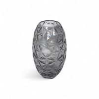 Ваза стеклянная Звезды h23 х d7 см, графит, FA58-16 - вид 1 миниатюра