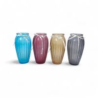 Ваза стеклянная Грани h26 х d9 см, FA58-17