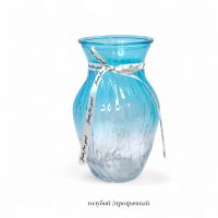 Ваза стеклянная Спираль h20 х d9 см, FA58-18 - вид 4 миниатюра