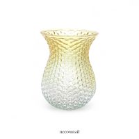 Ваза стеклянная Соты h18 х d12 см, FA58-21 - вид 1 миниатюра