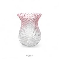 Ваза стеклянная Соты h18 х d12 см, FA58-21 - вид 2 миниатюра