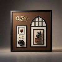 Картина интерьерная 3D COFFEE, h80 x 80 см, FA59-61