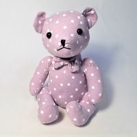 Мягкая игрушка Медведь в горох, 25 см, Р56-1 - вид 2 миниатюра