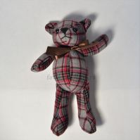 Мягкая игрушка Медведь в клетку, 26 см, Р57-4 - вид 1 миниатюра