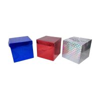 Коробка с крышкой и лентой 30 х 30 х 30 см, Голография, FA39-93 - вид 1 миниатюра