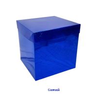 Коробка с крышкой и лентой 30 х 30 х 30 см, Голография, FA39-93 - вид 2 миниатюра