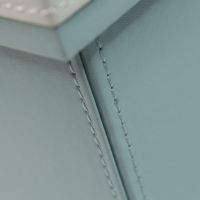 Коробка-органайзер с крышкой, 39 х 29,5 х 22,5 см, экокожа, голубой, Z8-1 - вид 3 миниатюра