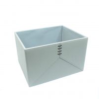 Коробка-органайзер без крышки, 41 х 25,5 х 34 см, экокожа, серый, Z8-2 - вид 1 миниатюра