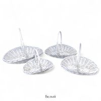 Набор корзин из 4 шт, овальные, белый, FA64-15